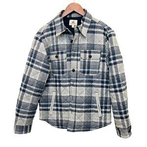 Surfside Supply Skip Quilted Shirt Jacket Chinchilla Gray Size Small